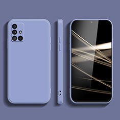 Samsung Galaxy A71 5G用360度 フルカバー極薄ソフトケース シリコンケース 耐衝撃 全面保護 バンパー S04 サムスン ラベンダーグレー
