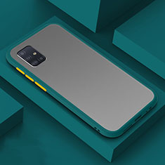 Samsung Galaxy A71 5G用ハイブリットバンパーケース クリア透明 プラスチック 鏡面 カバー M01 サムスン グリーン