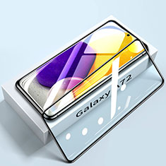 Samsung Galaxy A72 4G用強化ガラス フル液晶保護フィルム F04 サムスン ブラック