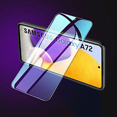 Samsung Galaxy A72 4G用強化ガラス フル液晶保護フィルム F05 サムスン ブラック