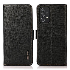 Samsung Galaxy A72 5G用手帳型 レザーケース スタンド カバー B03H サムスン ブラック