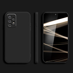 Samsung Galaxy A72 5G用360度 フルカバー極薄ソフトケース シリコンケース 耐衝撃 全面保護 バンパー S03 サムスン ブラック