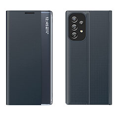 Samsung Galaxy A73 5G用手帳型 レザーケース スタンド カバー QH2 サムスン ミッドナイトネイビー