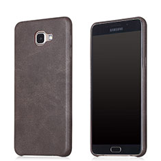 Samsung Galaxy A8 (2016) A8100 A810F用ケース 高級感 手触り良いレザー柄 サムスン ブラウン