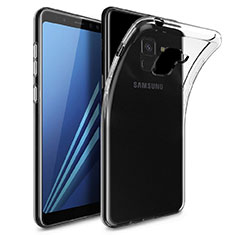 Samsung Galaxy A8 (2018) A530F用極薄ソフトケース シリコンケース 耐衝撃 全面保護 クリア透明 T02 サムスン クリア