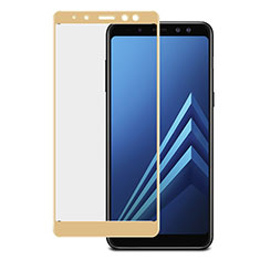 Samsung Galaxy A8+ A8 Plus (2018) A730F用強化ガラス フル液晶保護フィルム サムスン ゴールド