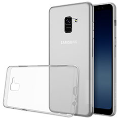 Samsung Galaxy A8+ A8 Plus (2018) Duos A730F用極薄ソフトケース シリコンケース 耐衝撃 全面保護 クリア透明 T02 サムスン クリア