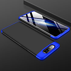 Samsung Galaxy A80用ハードケース プラスチック 質感もマット 前面と背面 360度 フルカバー サムスン ネイビー・ブラック