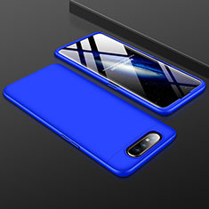 Samsung Galaxy A80用ハードケース プラスチック 質感もマット 前面と背面 360度 フルカバー サムスン ネイビー