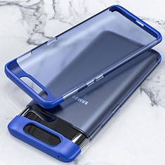Samsung Galaxy A80用ハードカバー クリスタル クリア透明 H02 サムスン ネイビー