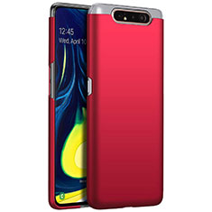 Samsung Galaxy A80用ハードケース プラスチック 質感もマット カバー M01 サムスン レッド