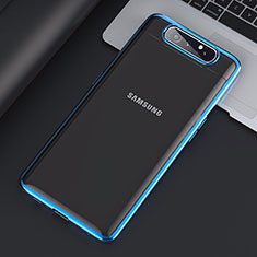 Samsung Galaxy A80用ハードカバー クリスタル クリア透明 H01 サムスン ネイビー