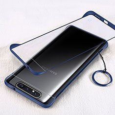 Samsung Galaxy A80用ハードカバー クリスタル クリア透明 S01 サムスン ネイビー