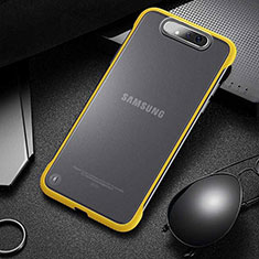 Samsung Galaxy A80用ハードカバー クリスタル クリア透明 S02 サムスン イエロー