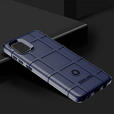 Samsung Galaxy A81用360度 フルカバー極薄ソフトケース シリコンケース 耐衝撃 全面保護 バンパー J02S サムスン ネイビー