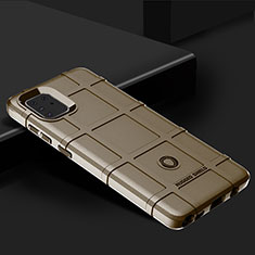 Samsung Galaxy A81用360度 フルカバー極薄ソフトケース シリコンケース 耐衝撃 全面保護 バンパー J02S サムスン ブラウン