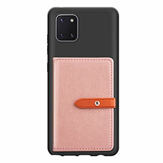 Samsung Galaxy A81用極薄ソフトケース シリコンケース 耐衝撃 全面保護 マグネット式 バンパー S10D サムスン ピンク