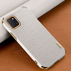 Samsung Galaxy A81用ケース 高級感 手触り良いレザー柄 サムスン ホワイト