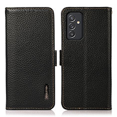 Samsung Galaxy A82 5G用手帳型 レザーケース スタンド カバー B03H サムスン ブラック