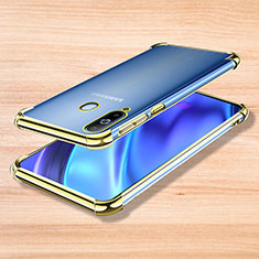 Samsung Galaxy A8s SM-G8870用極薄ソフトケース シリコンケース 耐衝撃 全面保護 クリア透明 H01 サムスン ゴールド