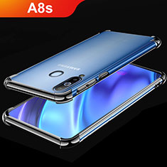 Samsung Galaxy A8s SM-G8870用極薄ソフトケース シリコンケース 耐衝撃 全面保護 クリア透明 H02 サムスン ブラック