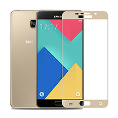 Samsung Galaxy A9 (2016) A9000用強化ガラス フル液晶保護フィルム F02 サムスン ゴールド