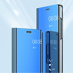 Samsung Galaxy A9 (2018) A920用手帳型 レザーケース スタンド カバー 鏡面 カバー サムスン ブルー