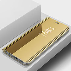Samsung Galaxy A9 (2018) A920用手帳型 レザーケース スタンド カバー 鏡面 カバー サムスン ゴールド