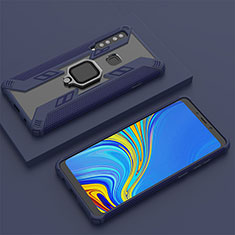Samsung Galaxy A9 (2018) A920用ハイブリットバンパーケース プラスチック アンド指輪 マグネット式 S05 サムスン ネイビー