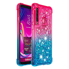 Samsung Galaxy A9 (2018) A920用シリコンケース ソフトタッチラバー ブリンブリン カバー S02 サムスン ピンク
