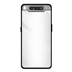 Samsung Galaxy A90 4G用ハイブリットバンパーケース プラスチック 鏡面 カバー T01 サムスン ホワイト