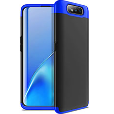 Samsung Galaxy A90 4G用ハードケース プラスチック 質感もマット 前面と背面 360度 フルカバー C01 サムスン ネイビー・ブラック