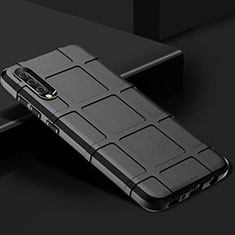 Samsung Galaxy A90 5G用360度 フルカバー極薄ソフトケース シリコンケース 耐衝撃 全面保護 バンパー S01 サムスン ブラック