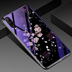 Samsung Galaxy A90 5G用ハイブリットバンパーケース プラスチック 鏡面 花 カバー サムスン マルチカラー