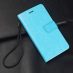 Samsung Galaxy A90 5G用手帳型 レザーケース スタンド カバー T01 サムスン ブルー