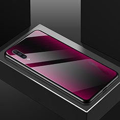 Samsung Galaxy A90 5G用ハイブリットバンパーケース プラスチック 鏡面 カバー T02 サムスン パープル