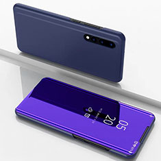 Samsung Galaxy A90 5G用手帳型 レザーケース スタンド 鏡面 カバー M01 サムスン パープル