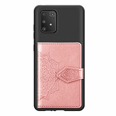 Samsung Galaxy A91用極薄ソフトケース シリコンケース 耐衝撃 全面保護 マグネット式 バンパー S12D サムスン ピンク
