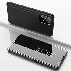 Samsung Galaxy A91用手帳型 レザーケース スタンド 鏡面 カバー ZL1 サムスン ブラック
