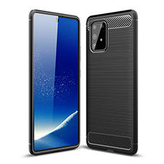 Samsung Galaxy A91用シリコンケース ソフトタッチラバー ライン カバー WL1 サムスン ブラック