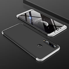 Samsung Galaxy A9s用ハードケース プラスチック 質感もマット 前面と背面 360度 フルカバー サムスン シルバー