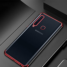 Samsung Galaxy A9s用極薄ソフトケース シリコンケース 耐衝撃 全面保護 クリア透明 H02 サムスン レッド