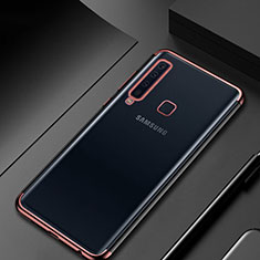 Samsung Galaxy A9s用極薄ソフトケース シリコンケース 耐衝撃 全面保護 クリア透明 H02 サムスン ローズゴールド