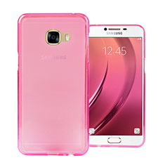 Samsung Galaxy C5 SM-C5000用極薄ソフトケース シリコンケース 耐衝撃 全面保護 クリア透明 サムスン ピンク