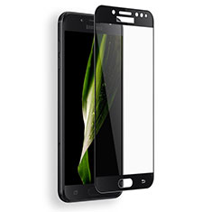 Samsung Galaxy C7 (2017)用強化ガラス フル液晶保護フィルム F03 サムスン ブラック