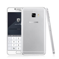 Samsung Galaxy C7 SM-C7000用極薄ソフトケース シリコンケース 耐衝撃 全面保護 クリア透明 T05 サムスン クリア
