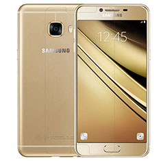 Samsung Galaxy C7 SM-C7000用強化ガラス 液晶保護フィルム T04 サムスン クリア