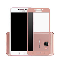 Samsung Galaxy C7 SM-C7000用強化ガラス フル液晶保護フィルム サムスン ピンク