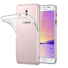 Samsung Galaxy C8 C710F用極薄ソフトケース シリコンケース 耐衝撃 全面保護 クリア透明 サムスン クリア