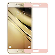 Samsung Galaxy C9 Pro C9000用強化ガラス フル液晶保護フィルム サムスン ピンク